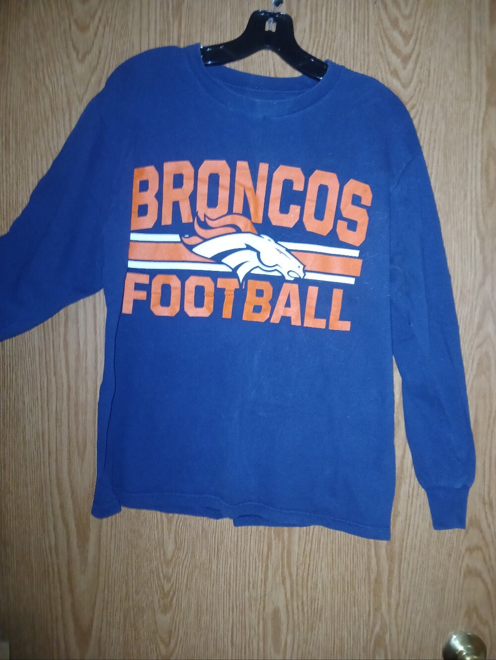 NFL Broncos Youth Long Sleeve Sweatshirt - Blue & Orange